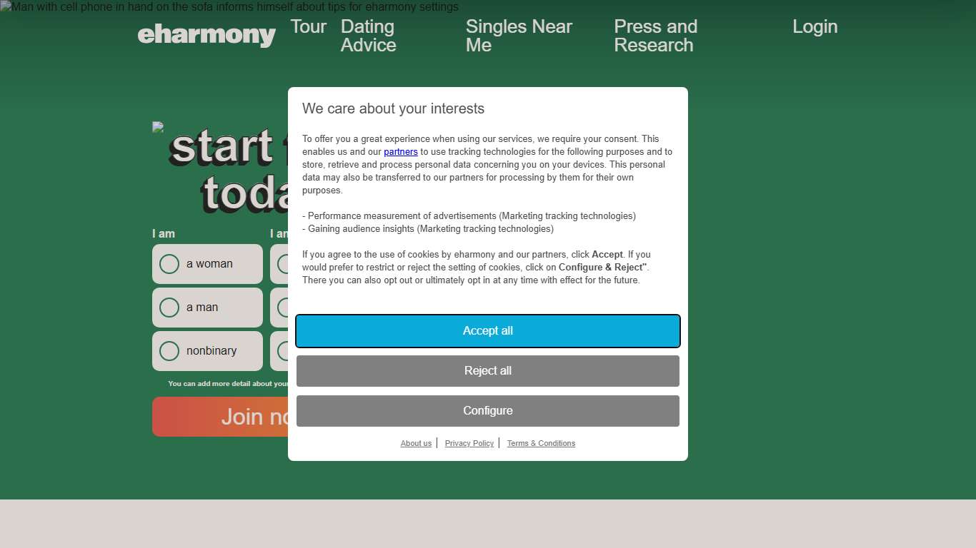 eharmony search settings: How to find your most compatible matches